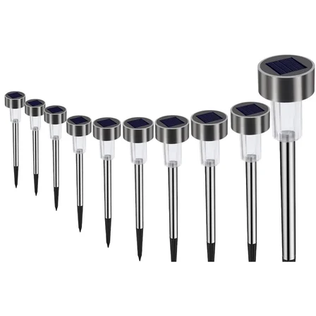 Metal Gövdeli Solar Bahçe Lambası 10 lu Paket