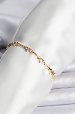 Yıldız Model Gold Renk Pirinç Bileklik TJ-BB8081