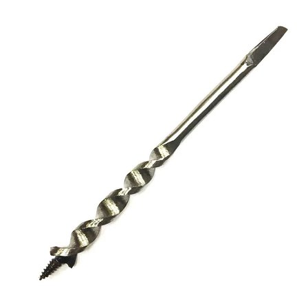 Fenerli Ahşap Burgu El / Matkap Ucu - Dört Köşe 16 mm