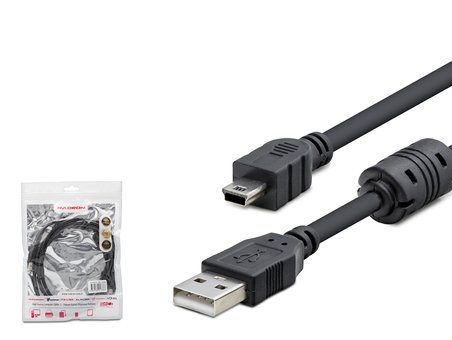 Usb Mini V3/5Pin To Usb Kablo 1.5 M - Siyah HDX7538