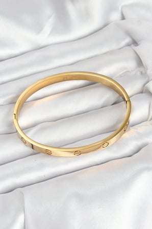 316L Çelik Gold Renk 65 mm Kadın Kelepçe Bileklik TJ-BB7912