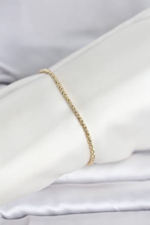 CM 14K Gold Renk Burgulu Zincir Model Kadın Bileklik TJ-BB8288
