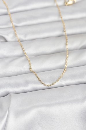 CM 14K Gold Renk Burgu Model 60 cm Kadın Kolye TJ-BKO10950