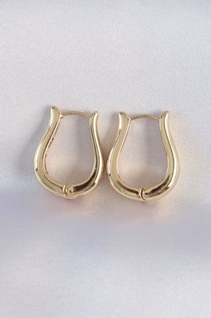 Pirinç Gold Renk İçi Boş Gül Küpe TJ-BKP8976
