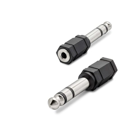 6.35 Mm To 3.5 Mm Stereo Jack Adaptör Siyah HDX1265
