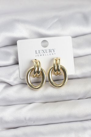 Gold Renk Pirinç Vintage Kadın Küpe TJ-BKP11625