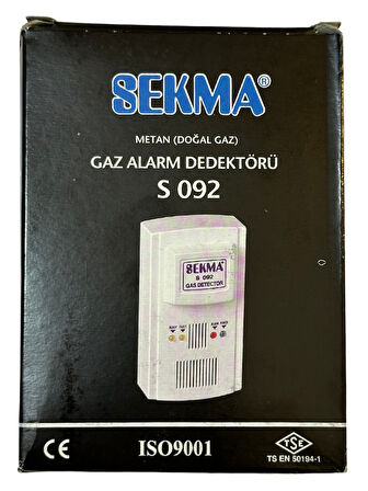 Sekma Doğal Gaz (Metan) Alarm Dedektörü S-092 (10 Adet)