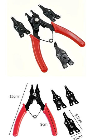 4 ın 1 Segman Takımı Sekman Pense Seti 4 Parça Farklı Model Sekman Seti Circlip pense seti