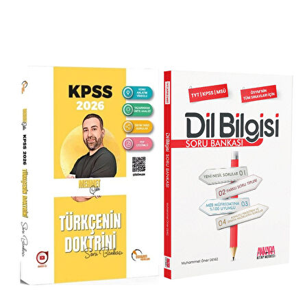 Doktrin Yayınları 2026 KPSS Türkçenin Doktrini ve AKM Dil Bilgisi Soru Bankası Seti 2 Kitap