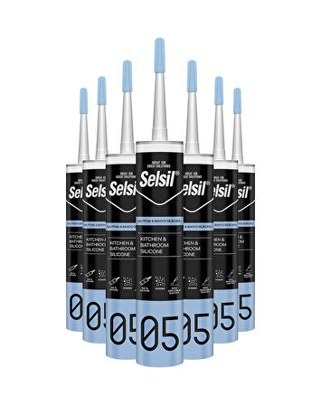 Selsil Mutfak & Banyo Silikonu Şeffaf 280 Ml. 25 Adet