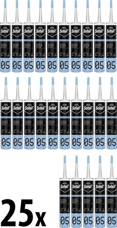 Selsil Mutfak & Banyo Silikonu Şeffaf 280 Ml. 25 Adet