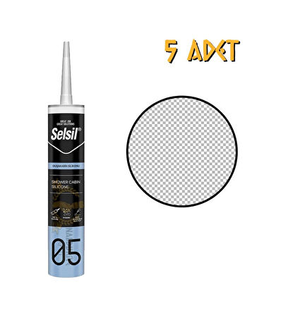 Selsil Mutfak & Banyo Silikonu Şeffaf 280 Ml. - 5 Adet