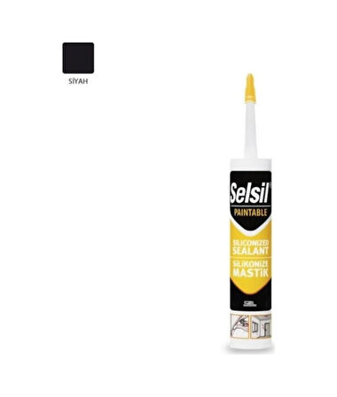 Selsil Silikonize Siyah Mastik 500 Gr.