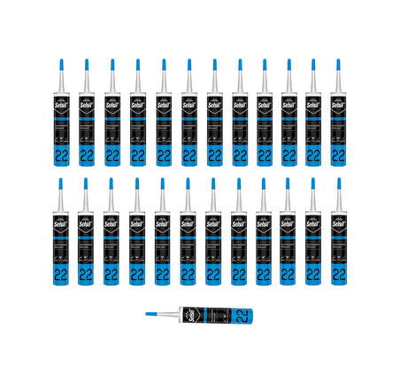 Selsil Silikonize Beyaz Mastik 500 Gr. - 25 Adet