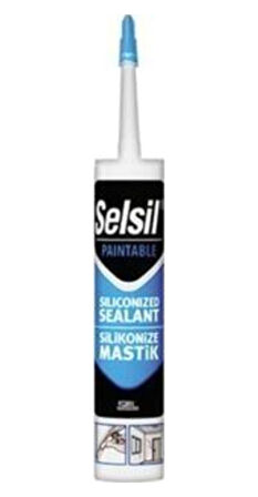 Selsil Silikonize Beyaz Mastik 500 Gr. - 5 Adet