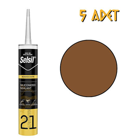 Selsil Silikonize Altınmeşe Mastik 500 Gr. 5 Adet