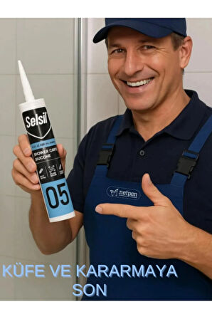 Selsil Duşakabin Silikonu Şeffaf 280 Ml (5 Adet),Demir Tabanca