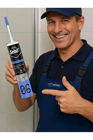 Selsil Nötr Cephe Silikonu 300 Ml Şeffaf (5 Adet),Demir Tabanca