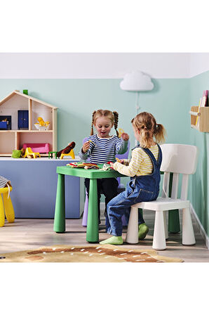 Çocuk Masası, parlak yeşil, 77x55 cm Dikdörtgen