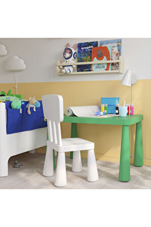 Çocuk Masası, parlak yeşil, 77x55 cm Dikdörtgen