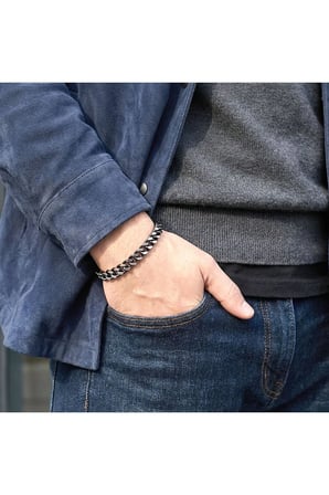 Çift Sıra Otantik Çelik Zincir Bileklik 42275B2D2