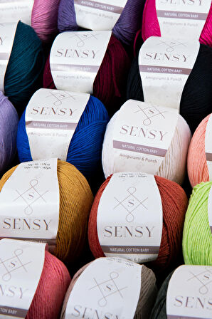 Sensy Premium Amigurumi İpi Punch (Panç) Baby Soft Cotton 50 gr Örgü ip