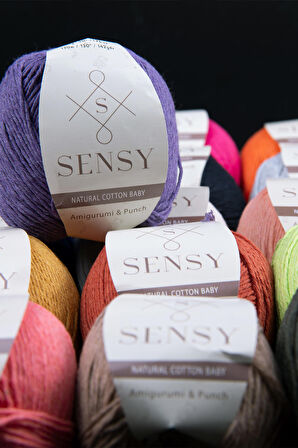 Sensy Premium Amigurumi İpi Punch (Panç) Baby Soft Cotton 50 gr Örgü ip