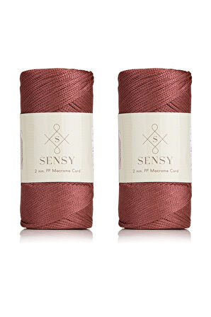 SENSY Premium 400 Gr Polyester Makrome İpi 2 mm 2li Set Ekru makrame ip supla çanta ipi No:4