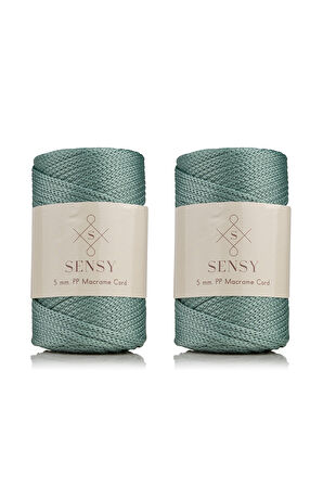 SENSY Premium Polyester Makrome İpi 5 Mm Pp cord 2li Set Ekru, Jumbo İp, makrame, Supla,çanta İpi