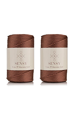 SENSY Premium Polyester Makrome İpi 5 Mm Pp cord 2li Set Ekru, Jumbo İp, makrame, Supla,çanta İpi