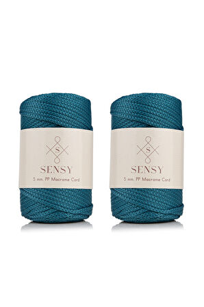 SENSY Premium Polyester Makrome İpi 5 Mm Pp cord 2li Set Ekru, Jumbo İp, makrame, Supla,çanta İpi