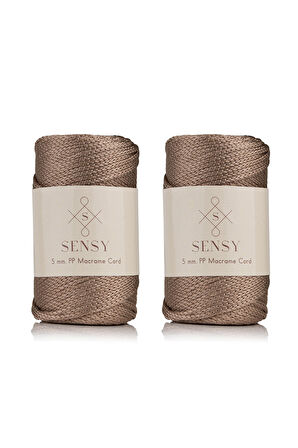 SENSY Premium Polyester Makrome İpi 5 Mm Pp cord 2li Set Ekru, Jumbo İp, makrame, Supla,çanta İpi