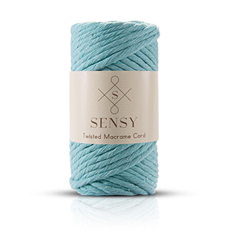 SENSY Premium Taranan iplik Makrome Makrame Hobi ipi 4lü Set Hardal-Somon-Mint-Orta Gri Makrome ip