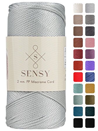 SENSY Premium 200 Gr Polyester Makrome İpi 2 MM - 230 M Supla İp Ve Çanta İpliği