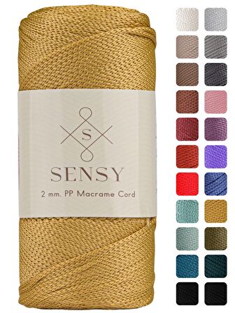 SENSY Premium 200 Gr Polyester Makrome İpi 2 MM - 230 M Supla İp Ve Çanta İpliği