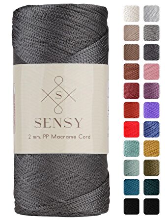 SENSY Premium 200 Gr Polyester Makrome İpi 2 MM - 230 M Supla İp Ve Çanta İpliği