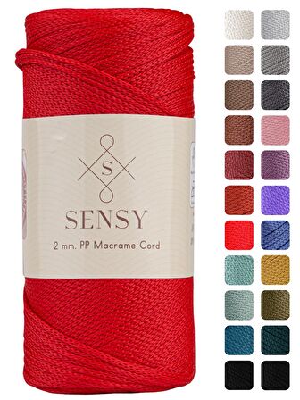 SENSY Premium 200 Gr Polyester Makrome İpi 2 MM - 230 M Supla İp Ve Çanta İpliği