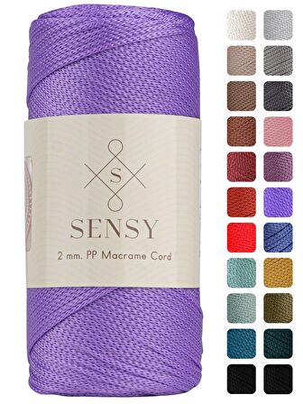 SENSY Premium 200 Gr Polyester Makrome İpi 2 MM - 230 M Supla İp Ve Çanta İpliği