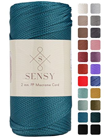 SENSY Premium 200 Gr Polyester Makrome İpi Kot Mavisi 2 Mm - 230 M Supla İp Ve Çanta İpliği