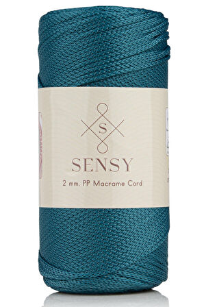 SENSY Premium 200 Gr Polyester Makrome İpi Kot Mavisi 2 Mm - 230 M Supla İp Ve Çanta İpliği