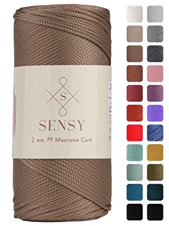 SENSY Premium 200 Gr Polyester Makrome İpi 2 MM - 230 M Supla İp Ve Çanta İpliği