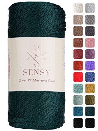 SENSY Premium 200 Gr Polyester Makrome İpi 2 MM - 230 M Supla İp Ve Çanta İpliği