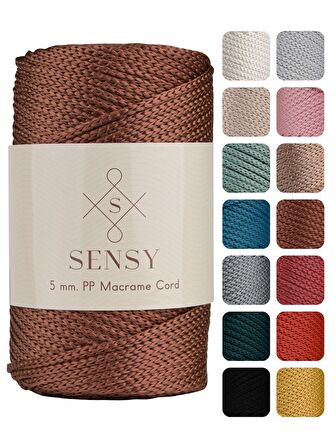 SENSY Premium Polyester PP Cord Makrome İpi 5 MM