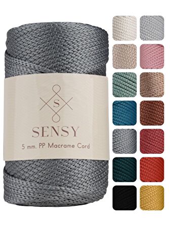 SENSY Premium Polyester PP Cord Makrome İpi 5 MM