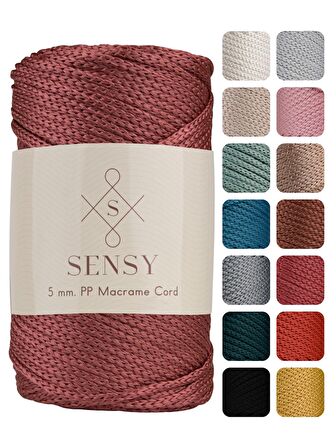 SENSY Premium Polyester PP Cord Makrome İpi 5 MM