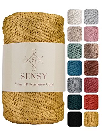 SENSY Premium Polyester PP Cord Makrome İpi 5 MM