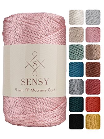 SENSY Premium Polyester PP Cord Makrome İpi 5 MM