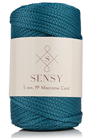 SENSY Premium Polyester PP Cord Makrome İpi Sütlü Kahve 5 mm