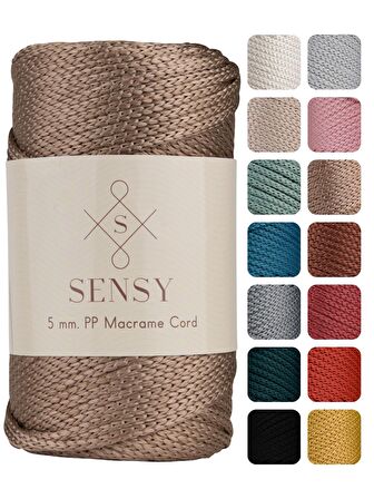 SENSY Premium Polyester PP Cord Makrome İpi 5 MM