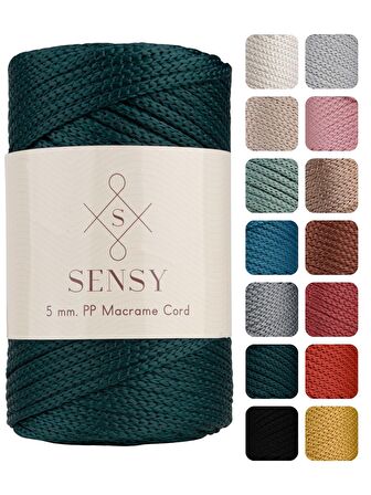 SENSY Premium Polyester PP Cord Makrome İpi 5 MM